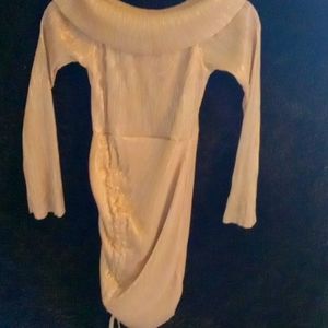 Prettylittlething gold dress size uk8 us4 stretchy